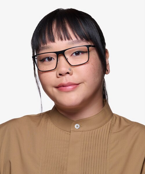 Rev Matte Black Aluminium-alloyEyeglass Frames for Women from EyeBuyDirect