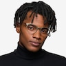 Accel Matte Gold Aluminium-alloyEyeglass Frames for Men from EyeBuyDirect