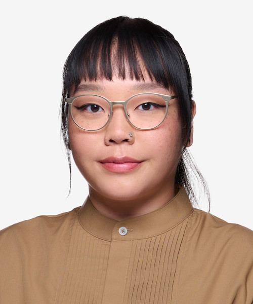 Accel Matte Gold Aluminium AlloyEyeglass Frames for Women from EyeBuyDirect