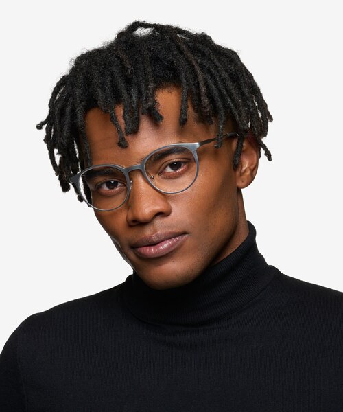 Accel Matte Silver Aluminium-alloyEyeglass Frames for Men from EyeBuyDirect