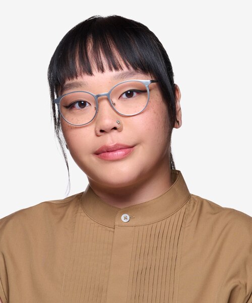 Accel Matte Silver Aluminium-alloyEyeglass Frames for Women from EyeBuyDirect