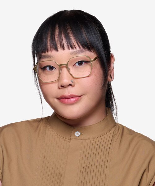 Turbo Matte Gold Aluminium-alloyEyeglass Frames for Women from EyeBuyDirect