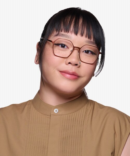 Turbo Matte Brown Aluminium-alloyEyeglass Frames for Women from EyeBuyDirect