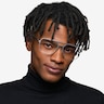 Amp Matte Silver Aluminium-alloyEyeglass Frames for Men from EyeBuyDirect