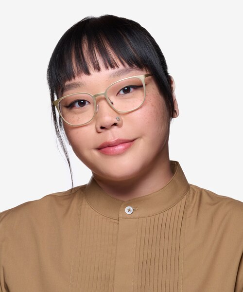 Zoom Matte Gold Aluminium-alloyEyeglass Frames for Women from EyeBuyDirect