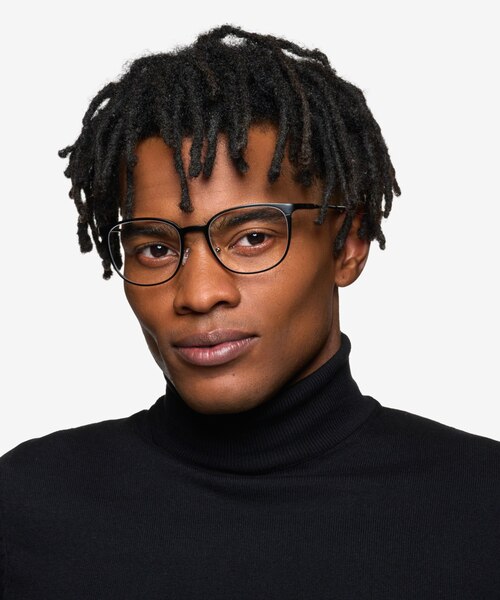 Zoom Matte Black Aluminium-alloyEyeglass Frames for Men from EyeBuyDirect