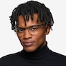 Whir Black Silver Carbon-fiberEyeglass Frames for Men from EyeBuyDirect