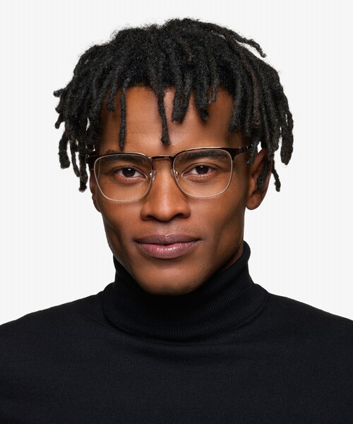 Whir Matte Gold Carbon-fiberEyeglass Frames for Men from EyeBuyDirect