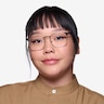 Whir Matte Gold Carbon-fiberEyeglass Frames for Women from EyeBuyDirect