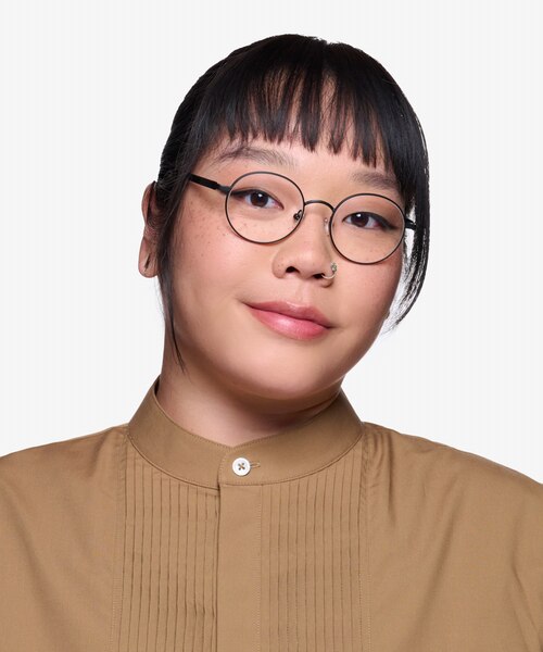 Turn Matte Black Carbon-fiberEyeglass Frames for Women from EyeBuyDirect