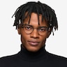 Jet Black Gold Carbon-fiberEyeglass Frames for Men from EyeBuyDirect
