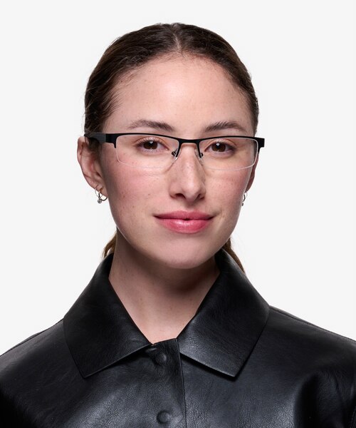 Beau Noir Plastic-metalMontures de lunettes de vue pour Femmes d'EyeBuyDirect