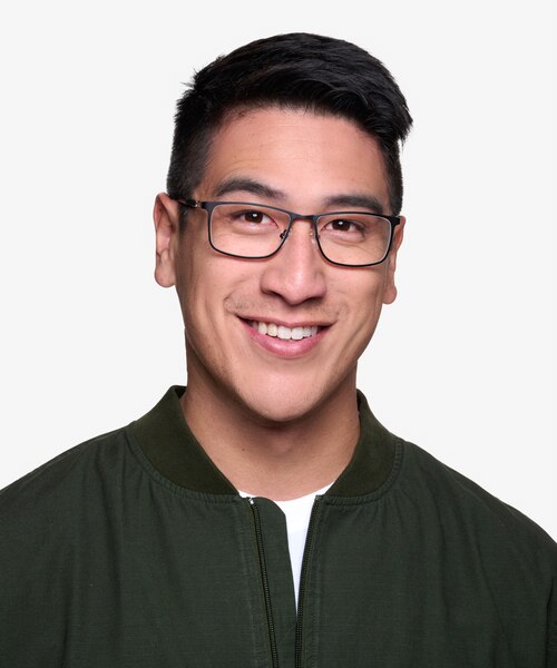 Clinton Black MétalMontures de lunettes de vue pour Hommes d'EyeBuyDirect