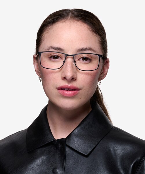 Clinton Black MétalMontures de lunettes de vue pour Femmes d'EyeBuyDirect