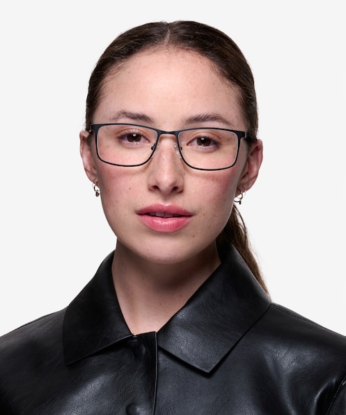 Clinton Black MetalEyeglass Frames for Women from EyeBuyDirect