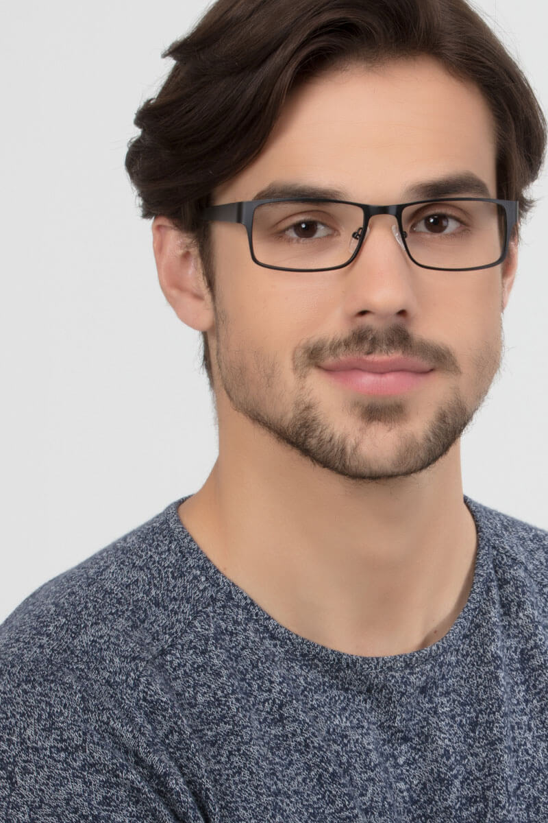 Elliot Rectangle Black Glasses For Men Eyebuydirect Canada 