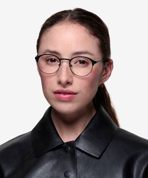 Black Little Time -  Metal Eyeglasses