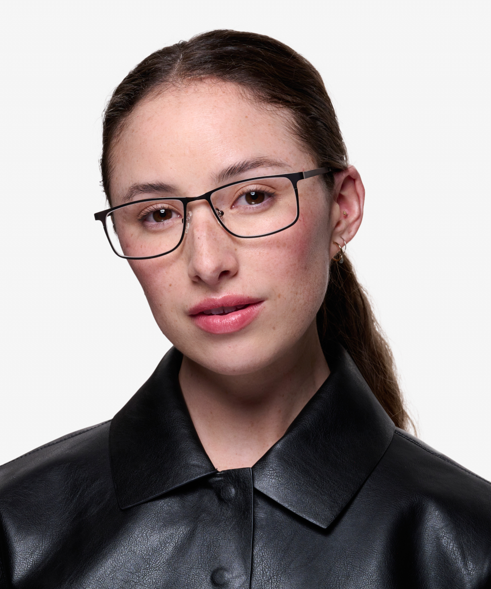 Clinton Rectangle Gunmetal Full Rim Eyeglasses | Eyebuydirect