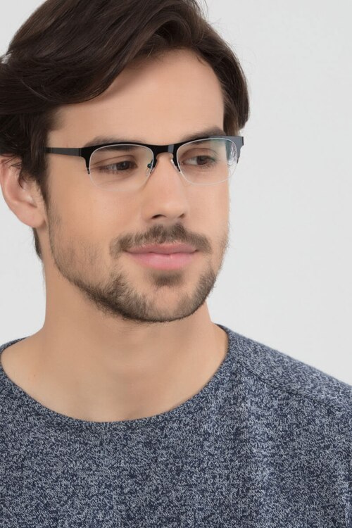 Farley Black MetalEyeglass Frames for Men from EyeBuyDirect