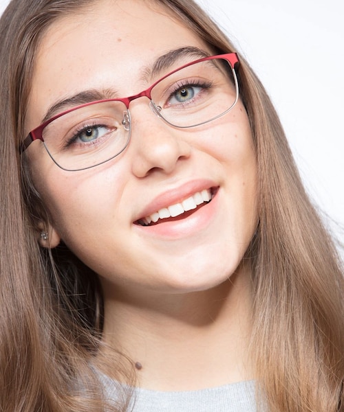 Ashlyn Red MetalEyeglass Frames for Women from EyeBuyDirect