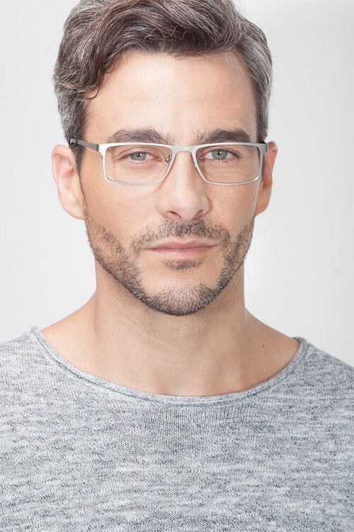 Cristian Silver MetalEyeglass Frames for Men from EyeBuyDirect