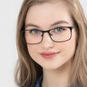 Dublin Matte Black MetalEyeglass Frames for Women from EyeBuyDirect