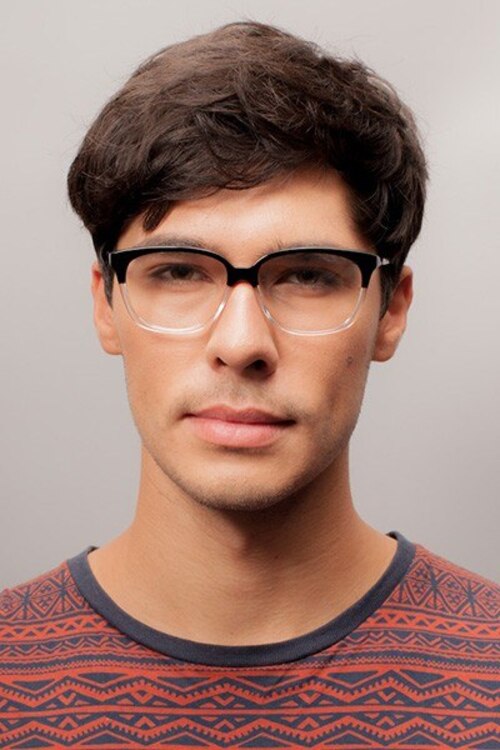 Dno Black & Clear AcetateEyeglass Frames for Men from EyeBuyDirect
