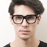 Retro09 Black AcetateEyeglass Frames for Men from EyeBuyDirect