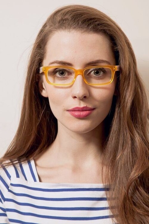 Model 3 Yellow & Pearl AcetateEyeglass Frames for Women from EyeBuyDirect