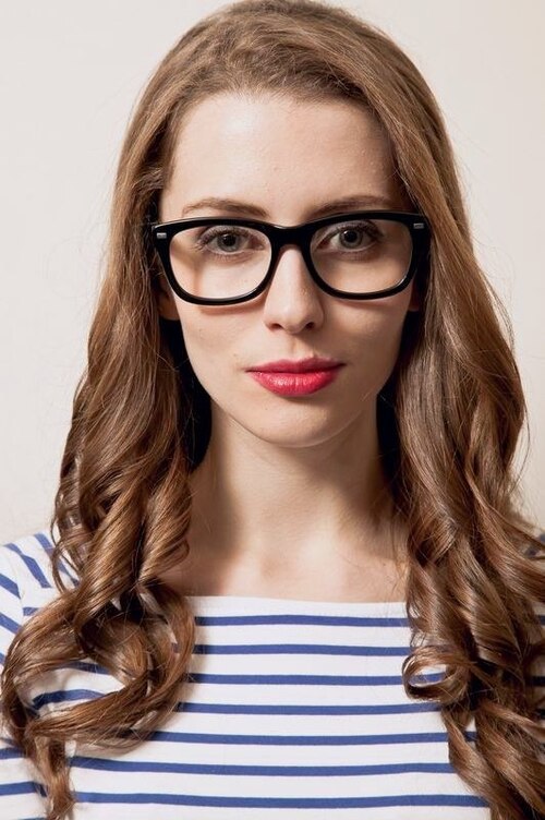 GAF-110194 Black AcetateEyeglass Frames for Women from EyeBuyDirect