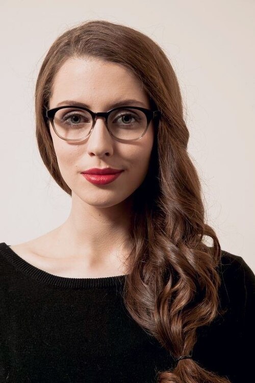 Sertolovo Black & Clear AcetateEyeglass Frames for Women from EyeBuyDirect