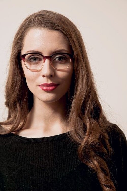 Sertolovo Burgundy & Clear AcetateEyeglass Frames for Women from EyeBuyDirect