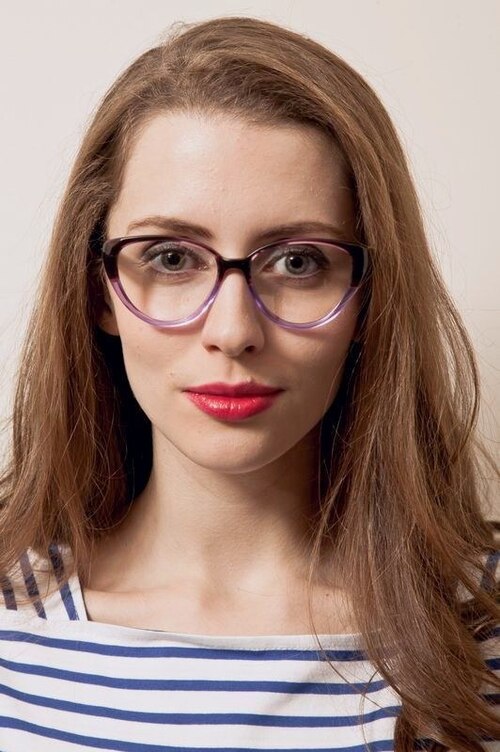 Shali Burgundy & purple AcetateEyeglass Frames for Women from EyeBuyDirect