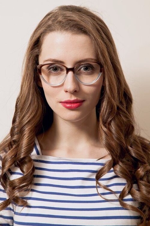 Shali Brown & Blue AcetateEyeglass Frames for Women from EyeBuyDirect