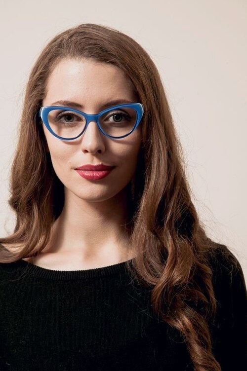 Lieksa Blue AcetateEyeglass Frames for Women from EyeBuyDirect