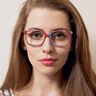 Tara Red & Purple AcetateEyeglass Frames for Women from EyeBuyDirect