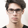 Zlin Black & Strip AcetateEyeglass Frames for Men from EyeBuyDirect