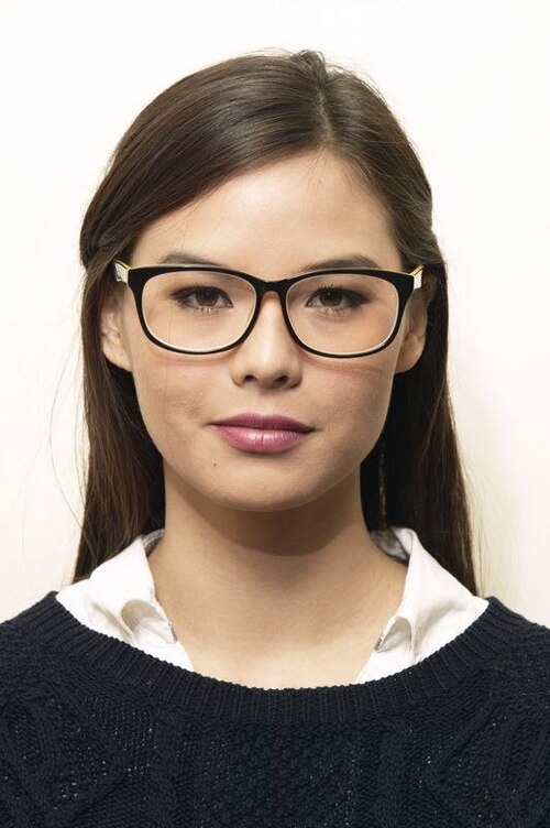 DN6085 Black & Yellow AcetateEyeglass Frames for Women from EyeBuyDirect
