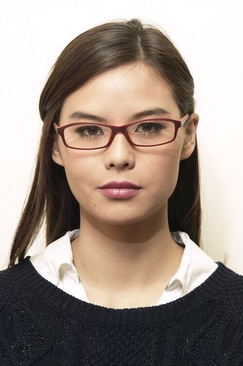 Albany Burgundy PlasticEyeglass Frames for Women from EyeBuyDirect