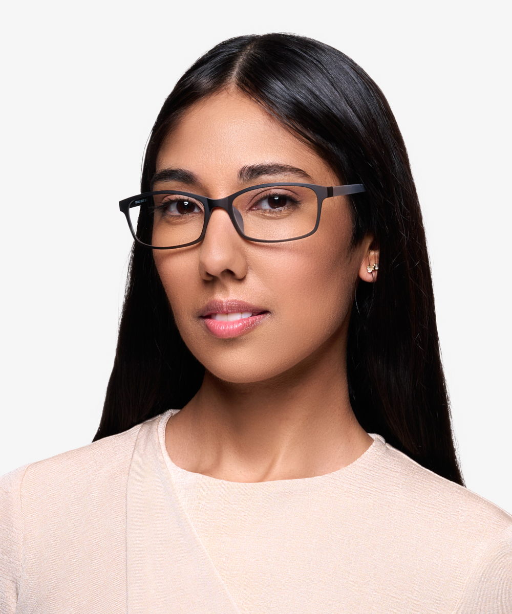 Corvallis Rectangle Black Full Rim Eyeglasses | Eyebuydirect