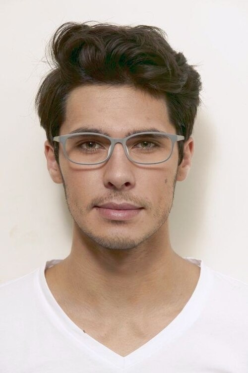 Sutherlin Grey & White PlasticEyeglass Frames for Men from EyeBuyDirect