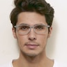 Sutherlin Grey & White PlasticEyeglass Frames for Men from EyeBuyDirect
