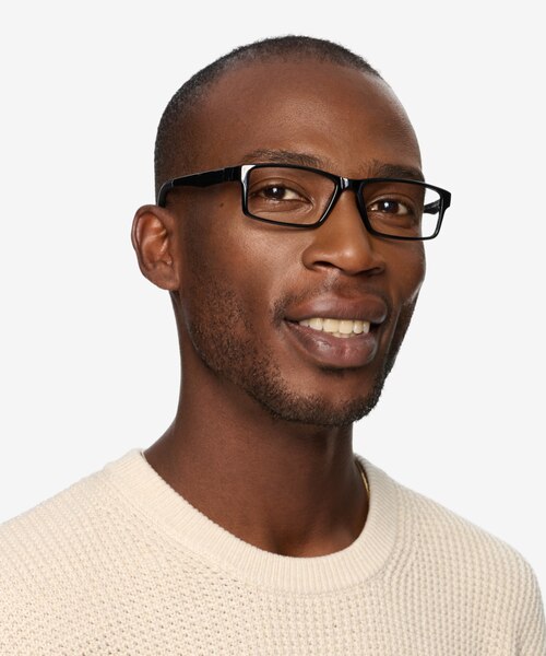 Bandon Black PlasticEyeglass Frames for Men from EyeBuyDirect