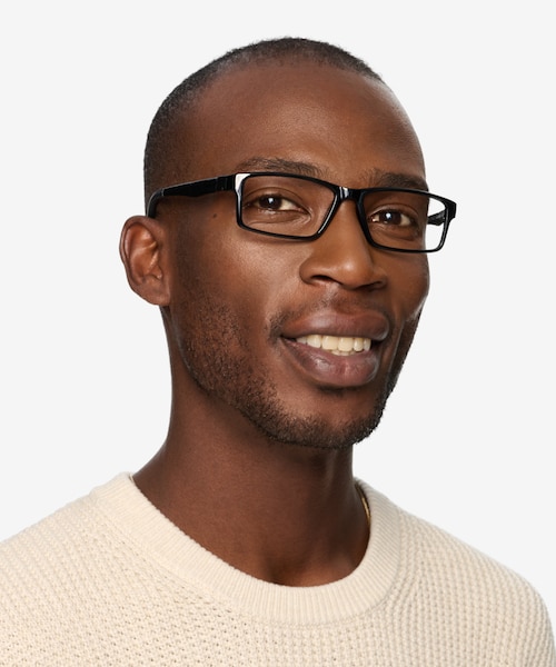 Bandon Black PlasticEyeglass Frames for Men from EyeBuyDirect