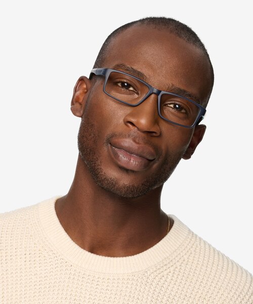 Bandon Navy PlasticEyeglass Frames for Men from EyeBuyDirect