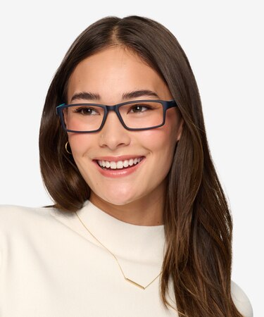 Navy Bandon -  Lightweight Plastic Eyeglasses