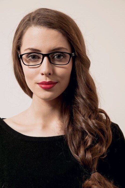Klamath Black & White PlasticEyeglass Frames for Women from EyeBuyDirect