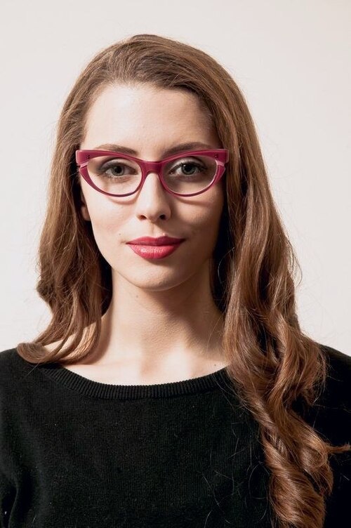 Addilyn Burgundy AcetateEyeglass Frames for Women from EyeBuyDirect