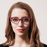 Addilyn Burgundy AcetateEyeglass Frames for Women from EyeBuyDirect