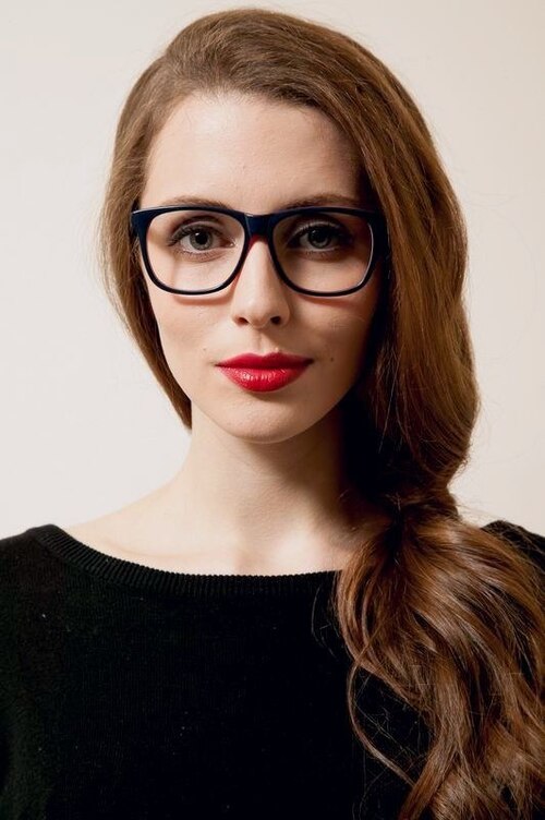 Aditya Navy & Red AcetateEyeglass Frames for Women from EyeBuyDirect